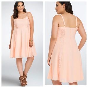 NWT! Torrid GEORGETTE LACE INSET DRESS